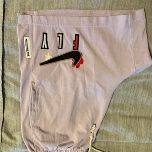 Nike Women's Shorts - Light Purple with Black and Red Accents